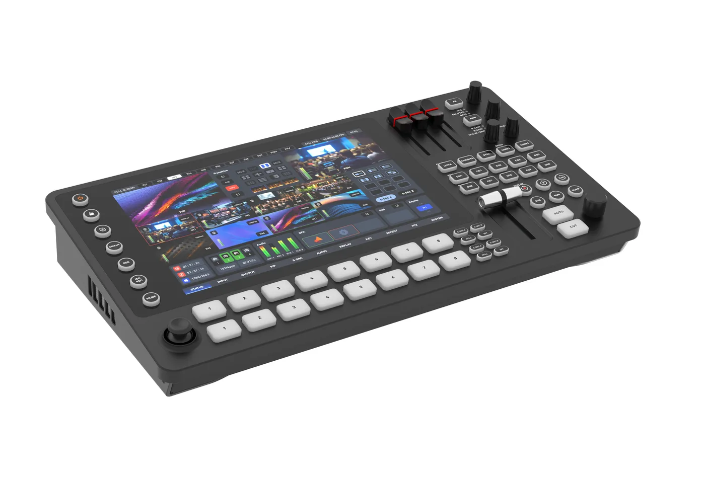Sprolink ME-NDI Produktionsmischer mit Touchscreen und Fadern